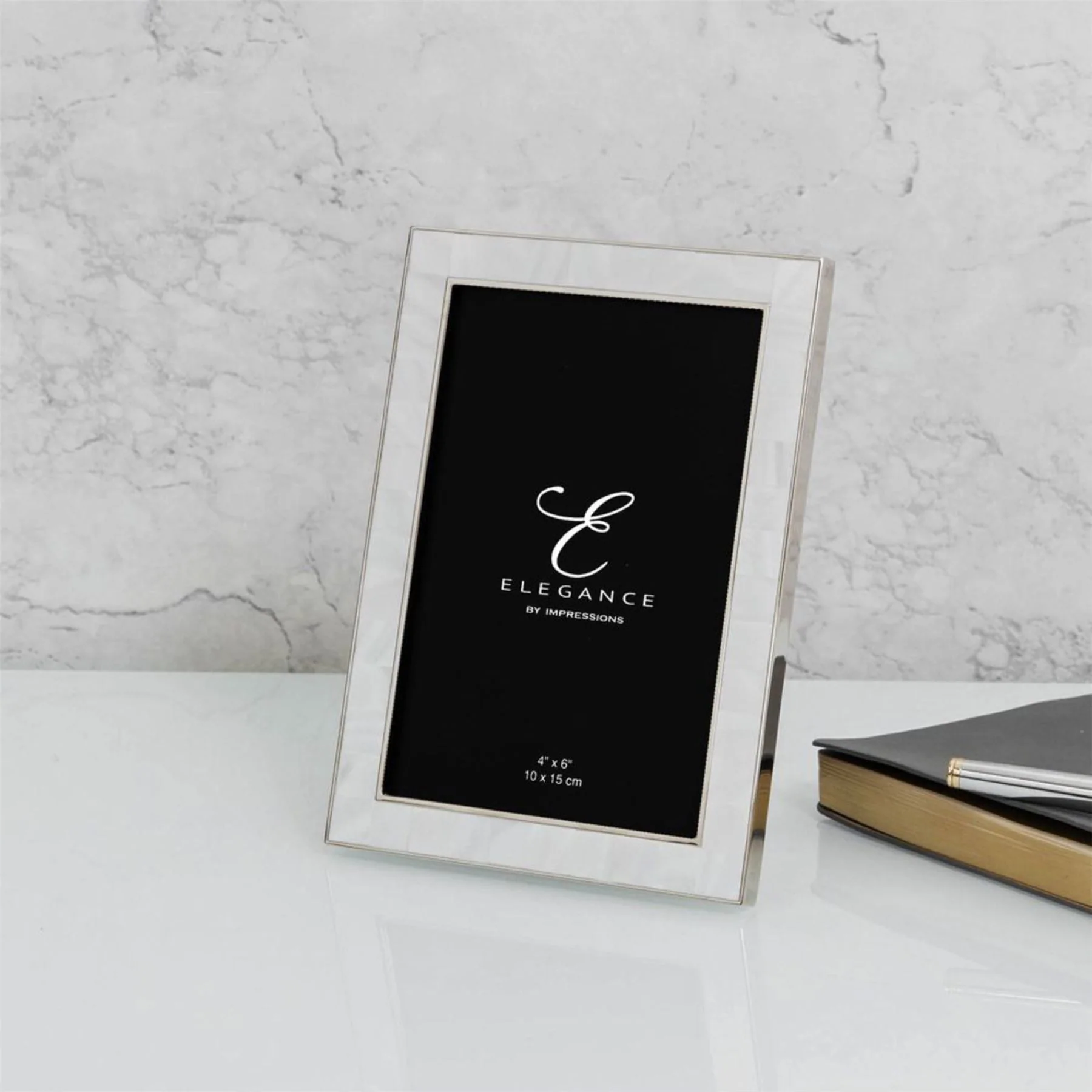 Elegance By Impressions Nickel & Mother of Pearl Premium Photo Frame with Gift Box - Image 13