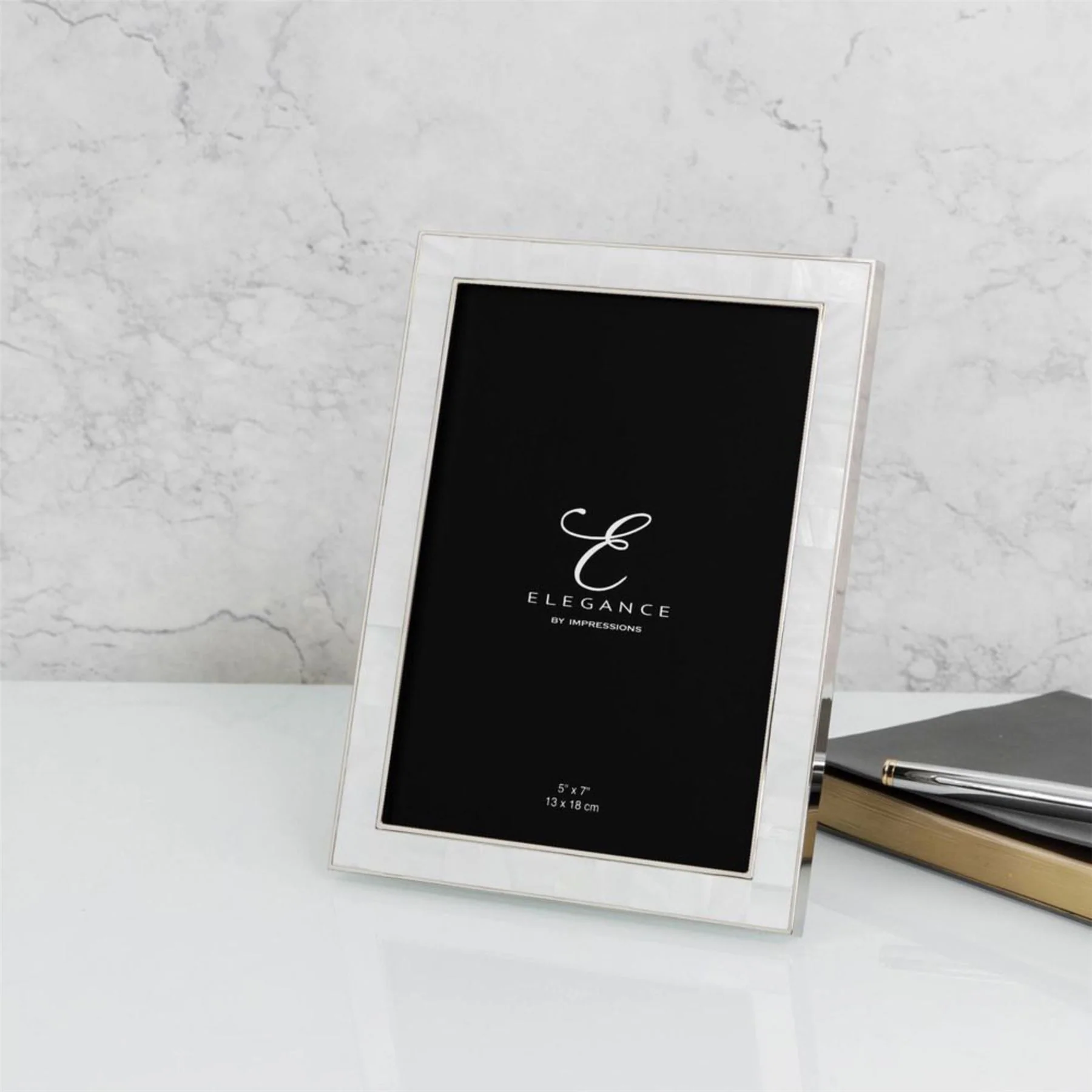 Elegance By Impressions Nickel & Mother of Pearl Premium Photo Frame with Gift Box - Image 6