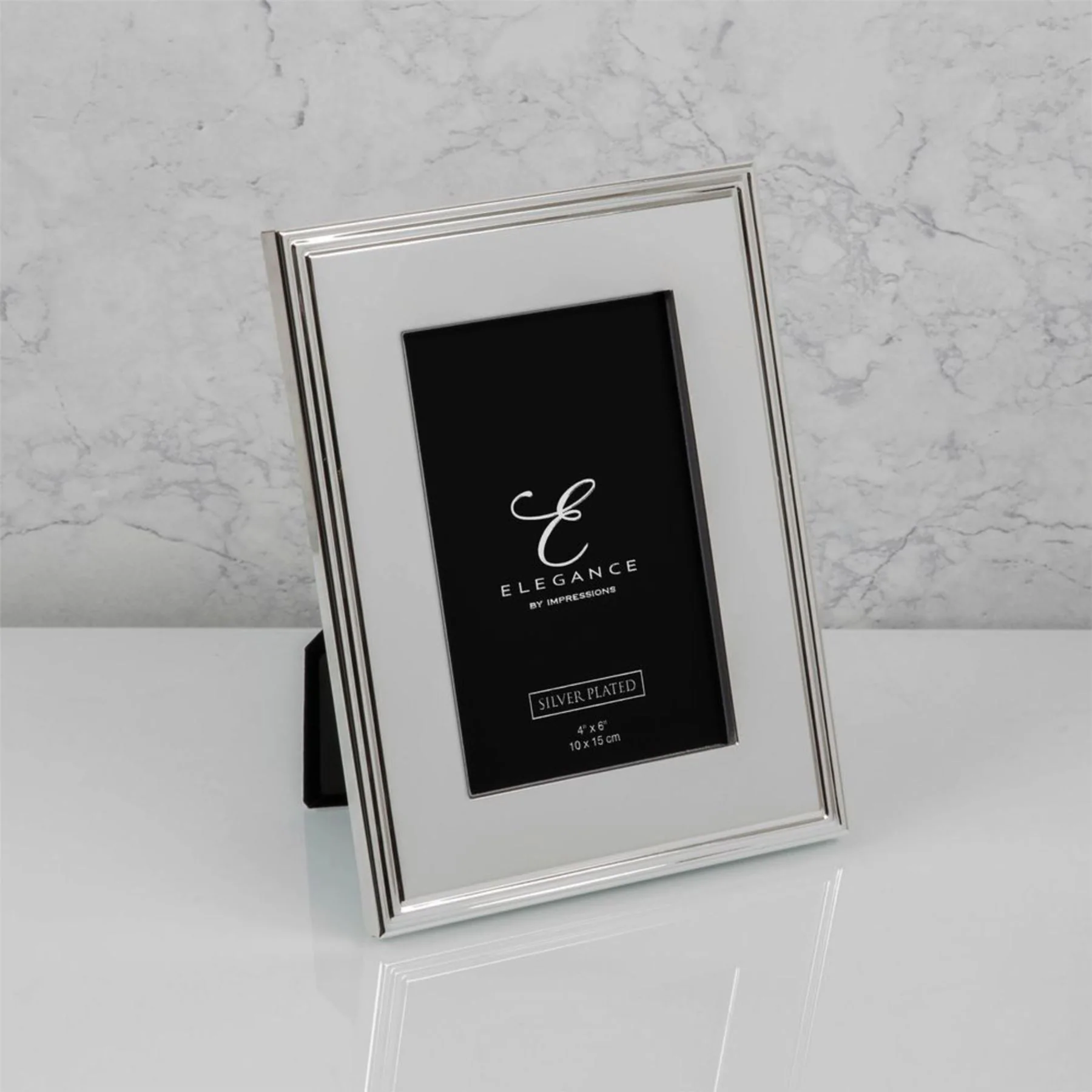 Elegance By Impressions Silverplated Rib Edge Premium Photo Frame with Gift Box - Image 7