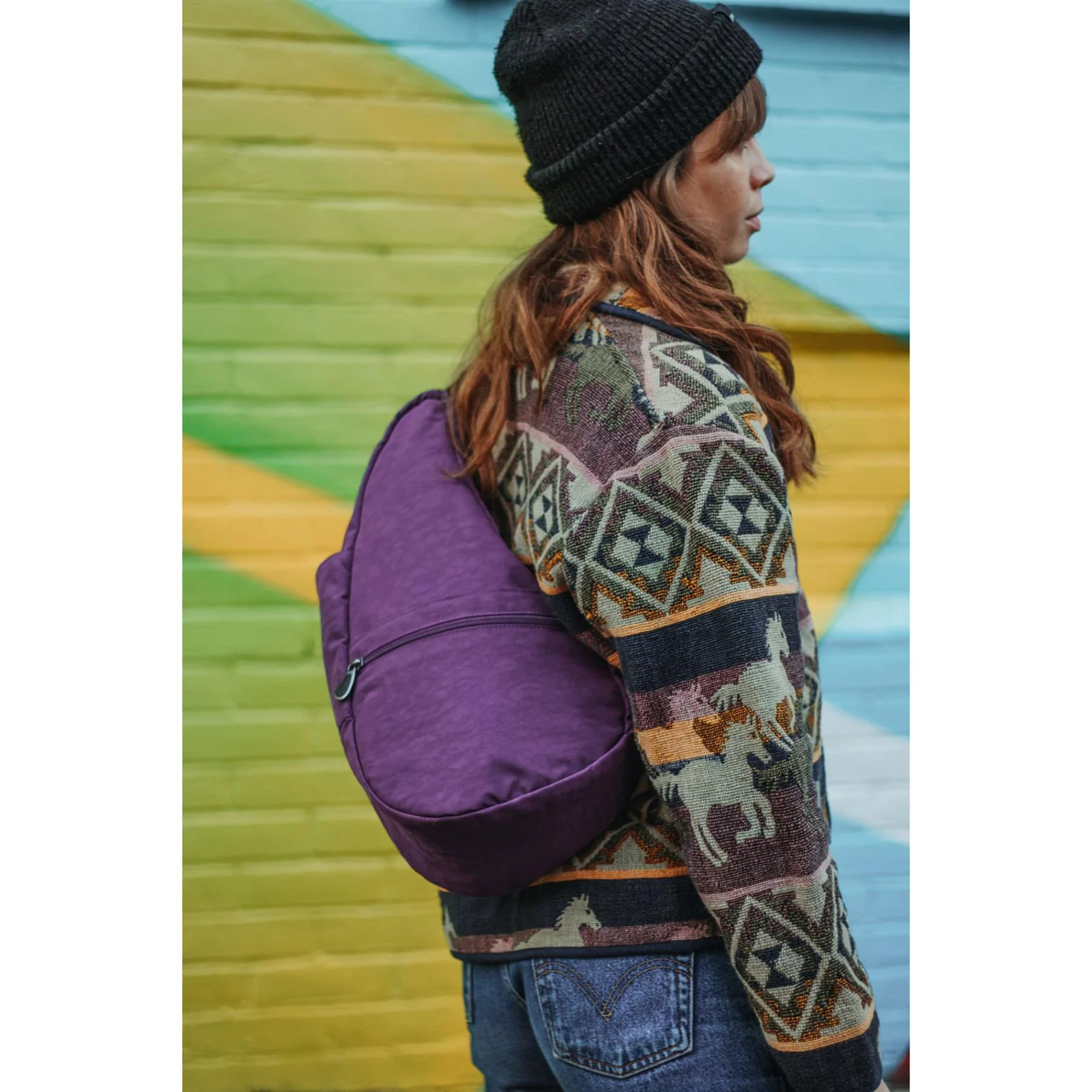 Healthy Back Bag Textured Nylon Small Handbag - Image 78