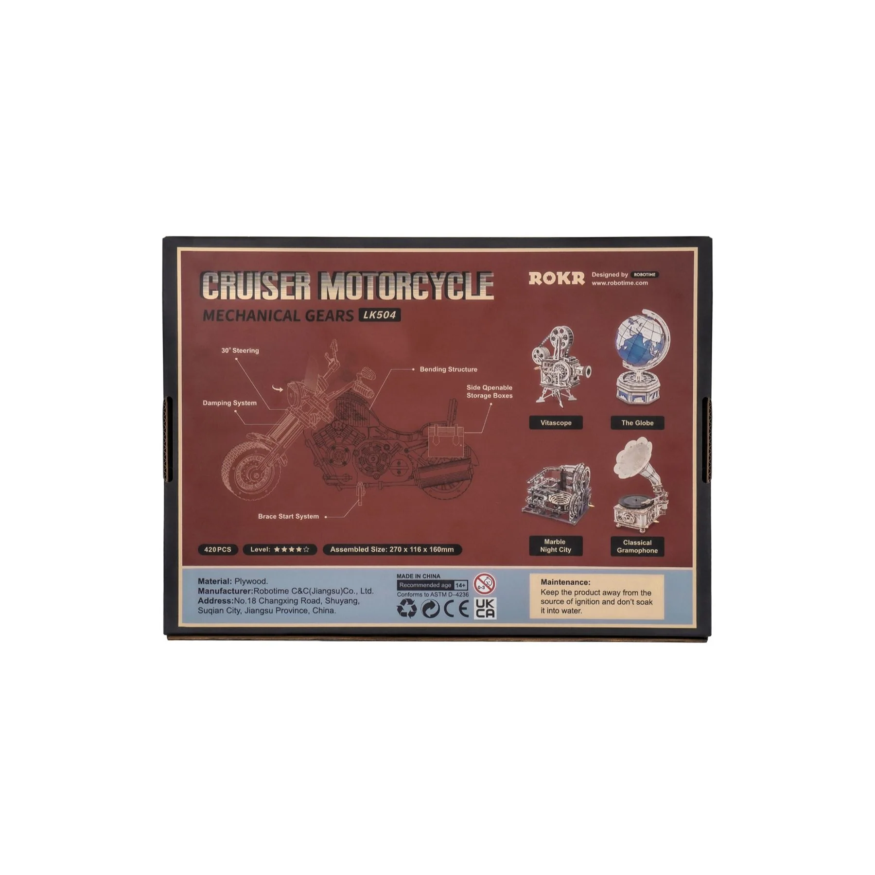 Robotime ROKR Cruiser Motorcycle Building Kit - Image 3