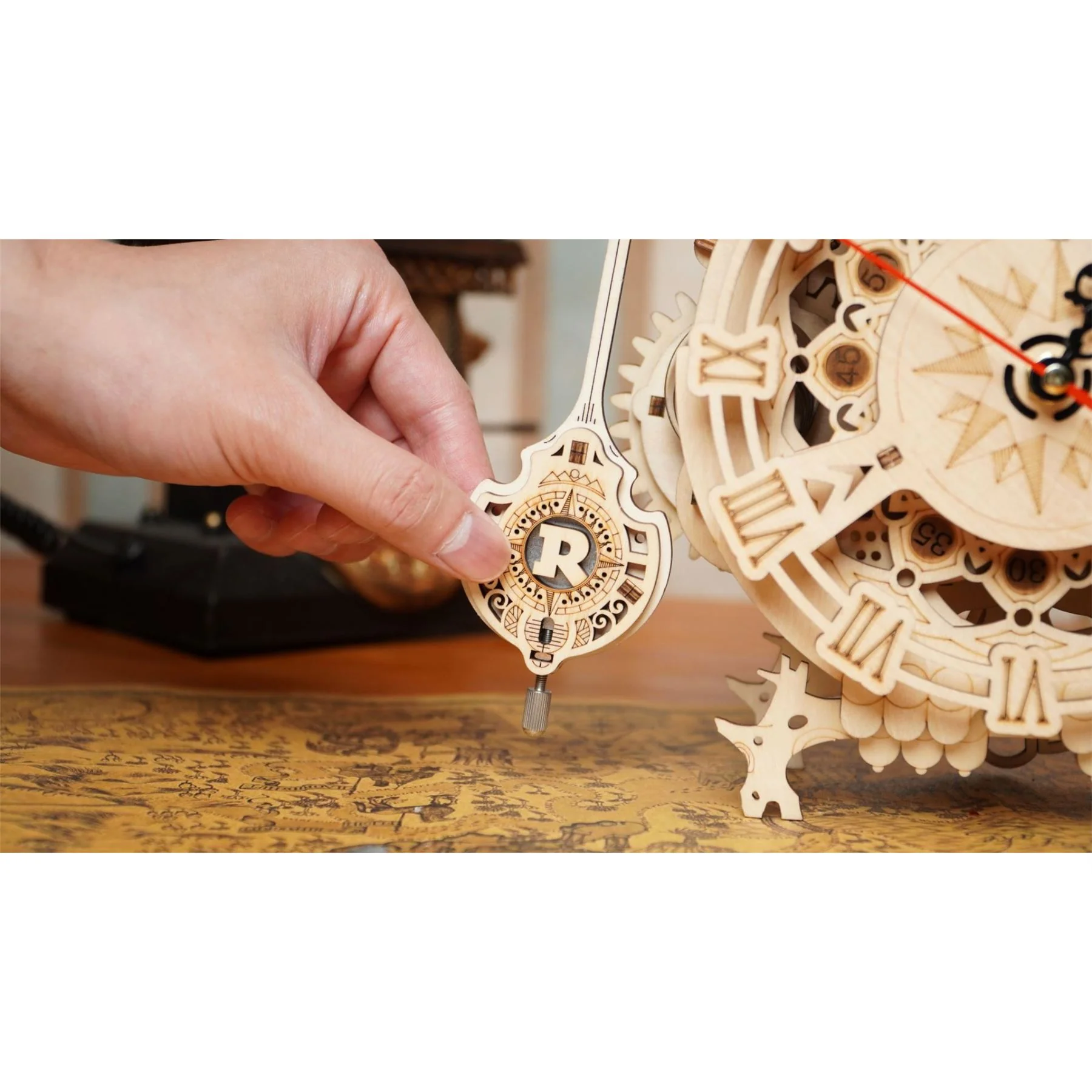 Robotime ROKR Owl Clock Building Kit - Image 5