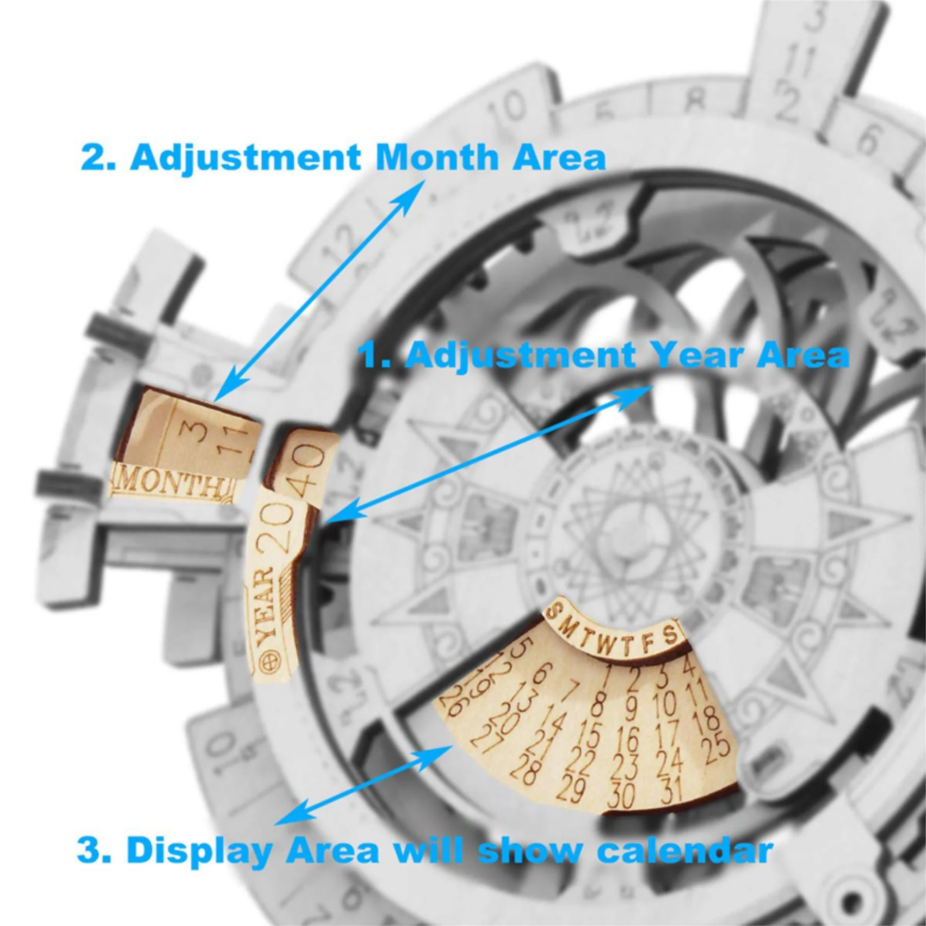 Robotime ROKR Perpetual Calendar Building Kit - Image 6