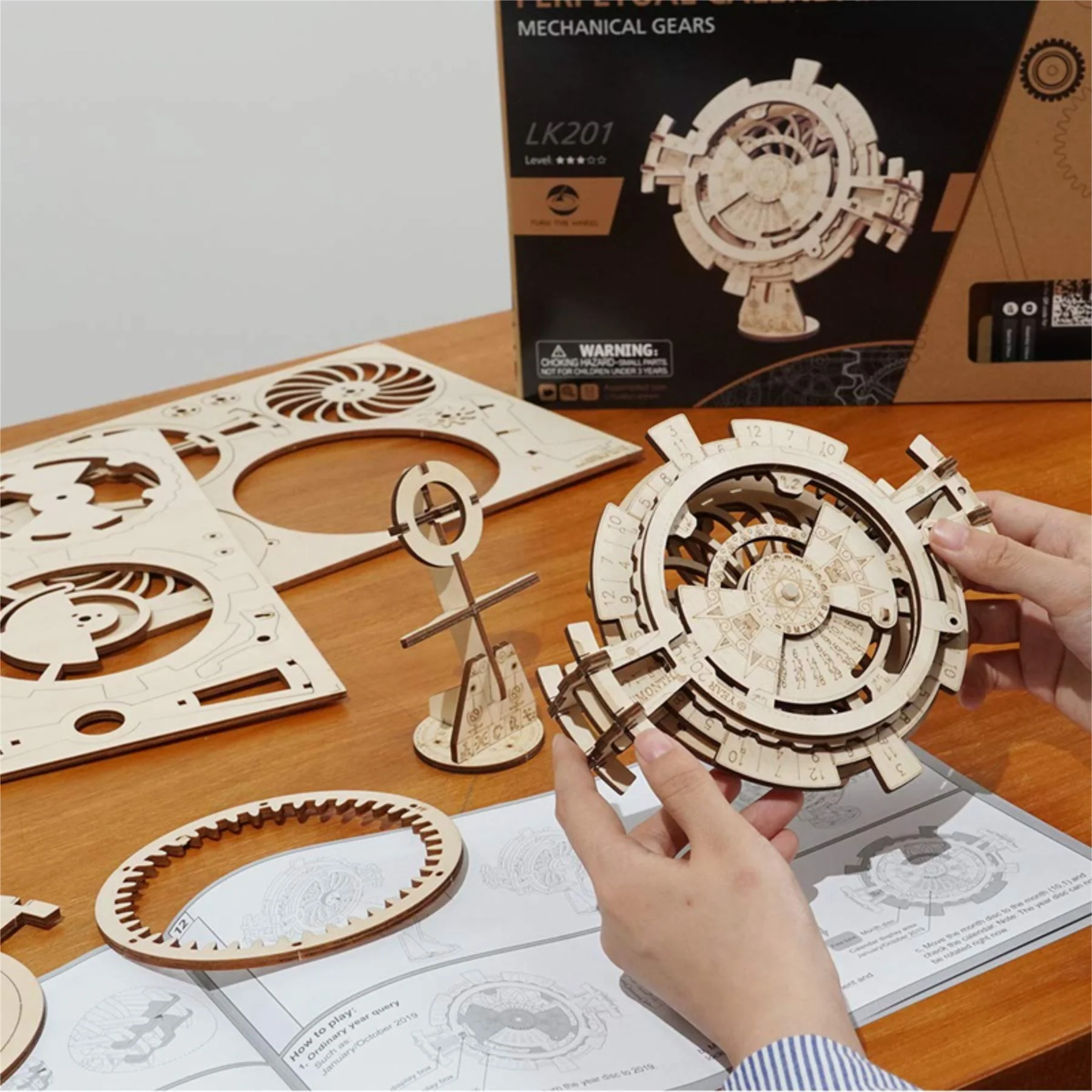 Robotime ROKR Perpetual Calendar Building Kit - Image 9