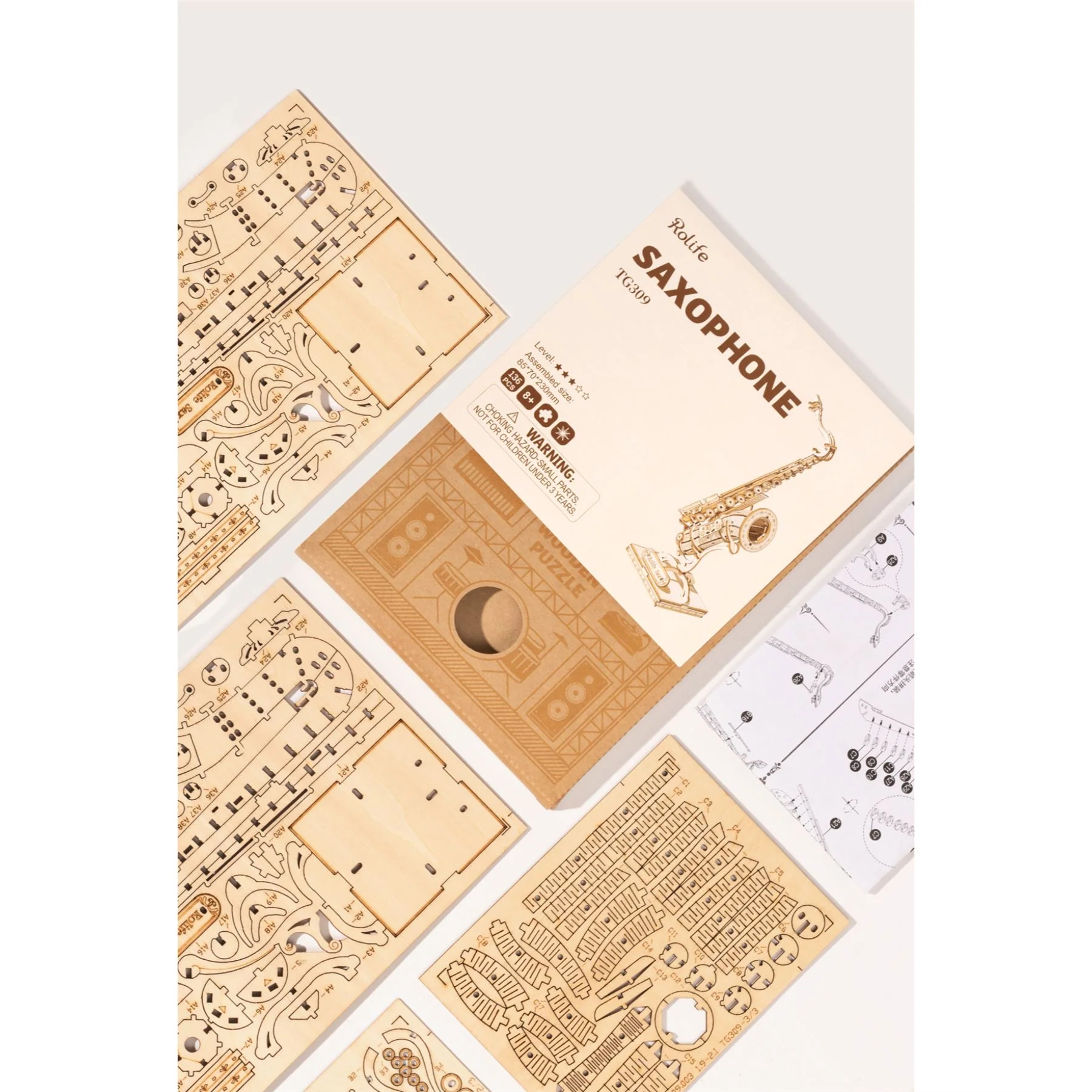 Robotime Rolife Self Build 3D Model Kit - Musical Instruments - Image 11