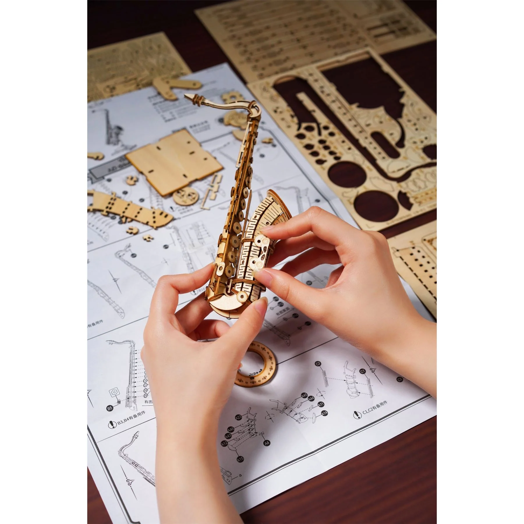 Robotime Rolife Self Build 3D Model Kit - Musical Instruments - Image 13