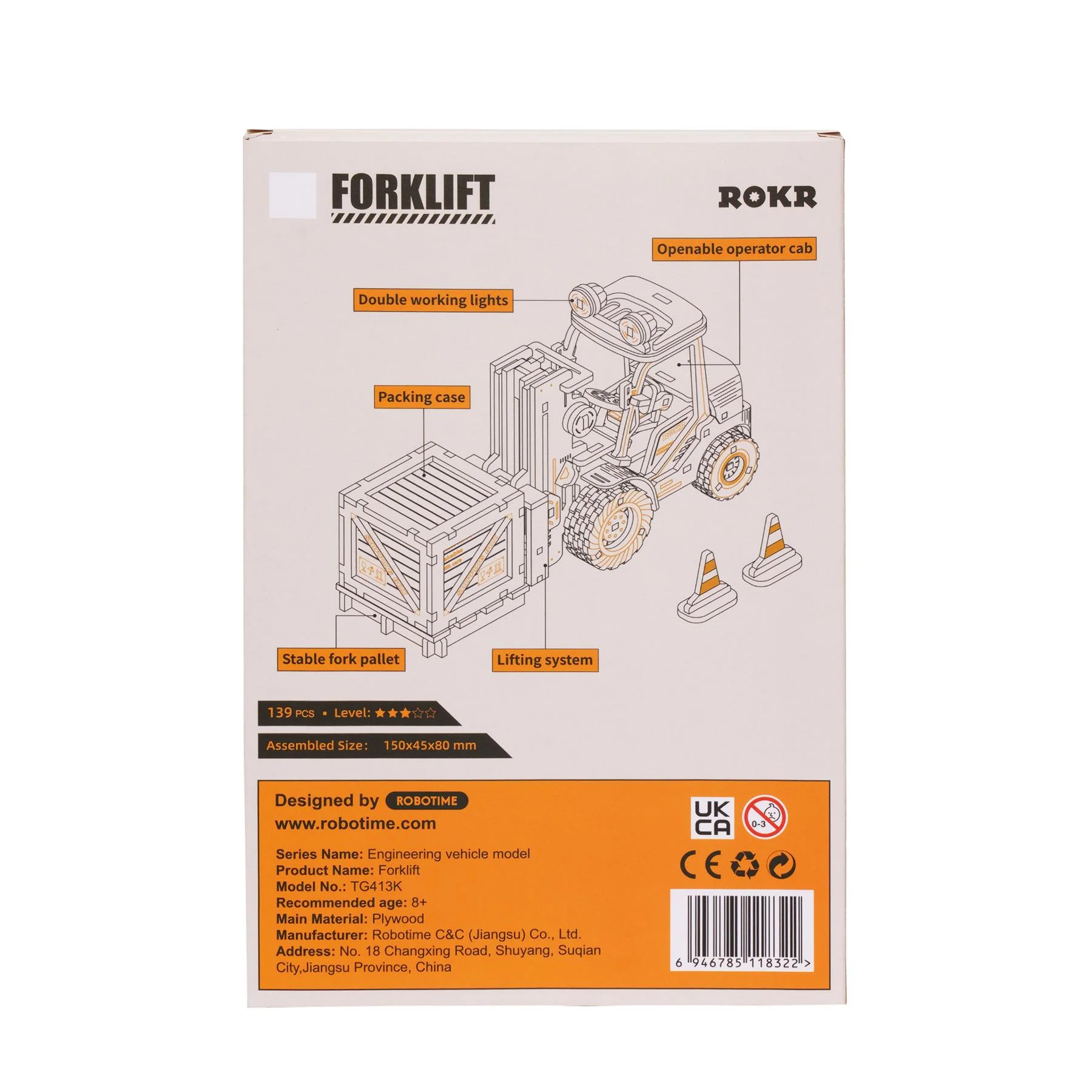 Robotime ROKR Self Build 3D Model Kit - Construction Vehicles - Image 19