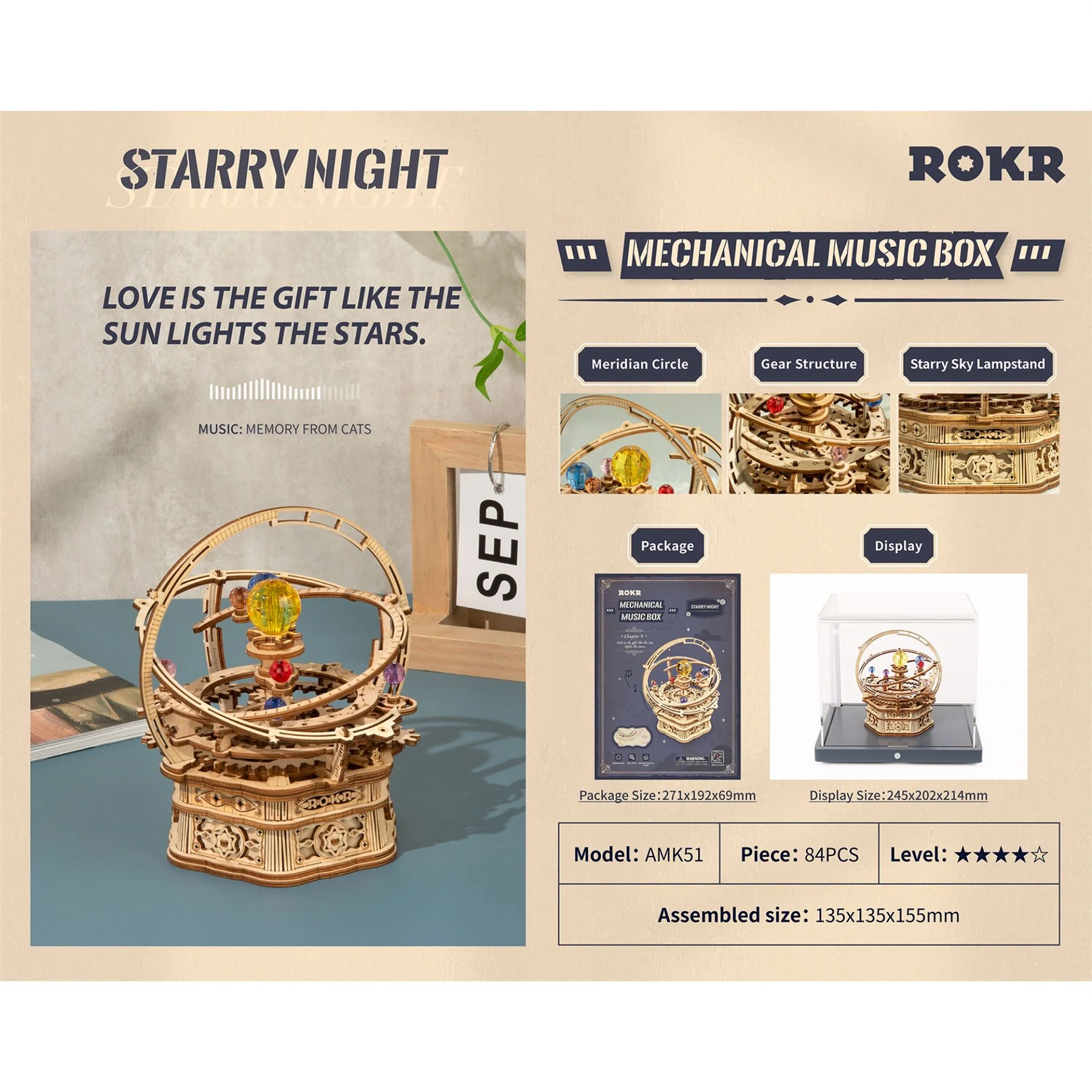 Robotime ROKR Starry Night Building Kit - Image 9