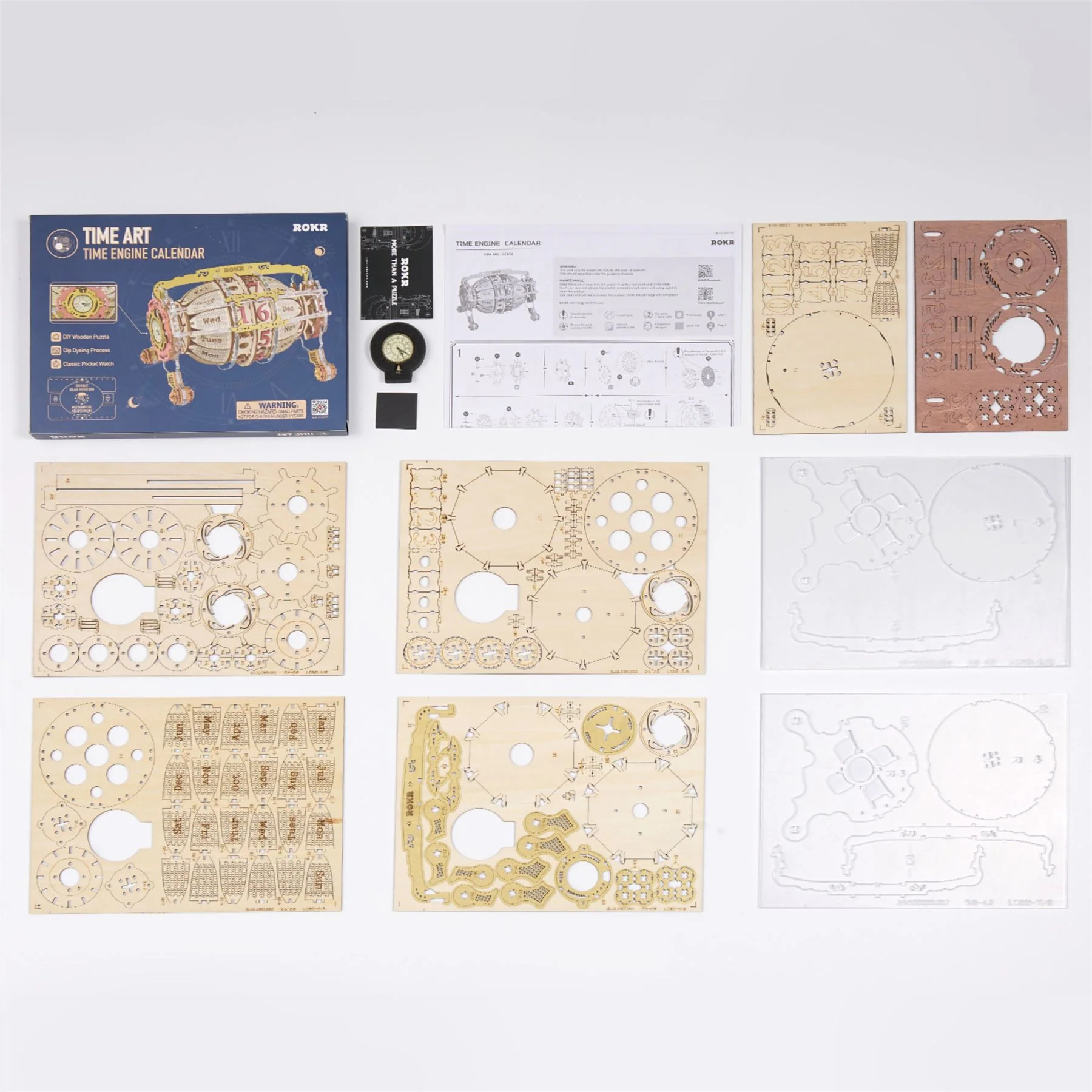 Robotime ROKR Time Engine Calendar Building Kit - Image 7