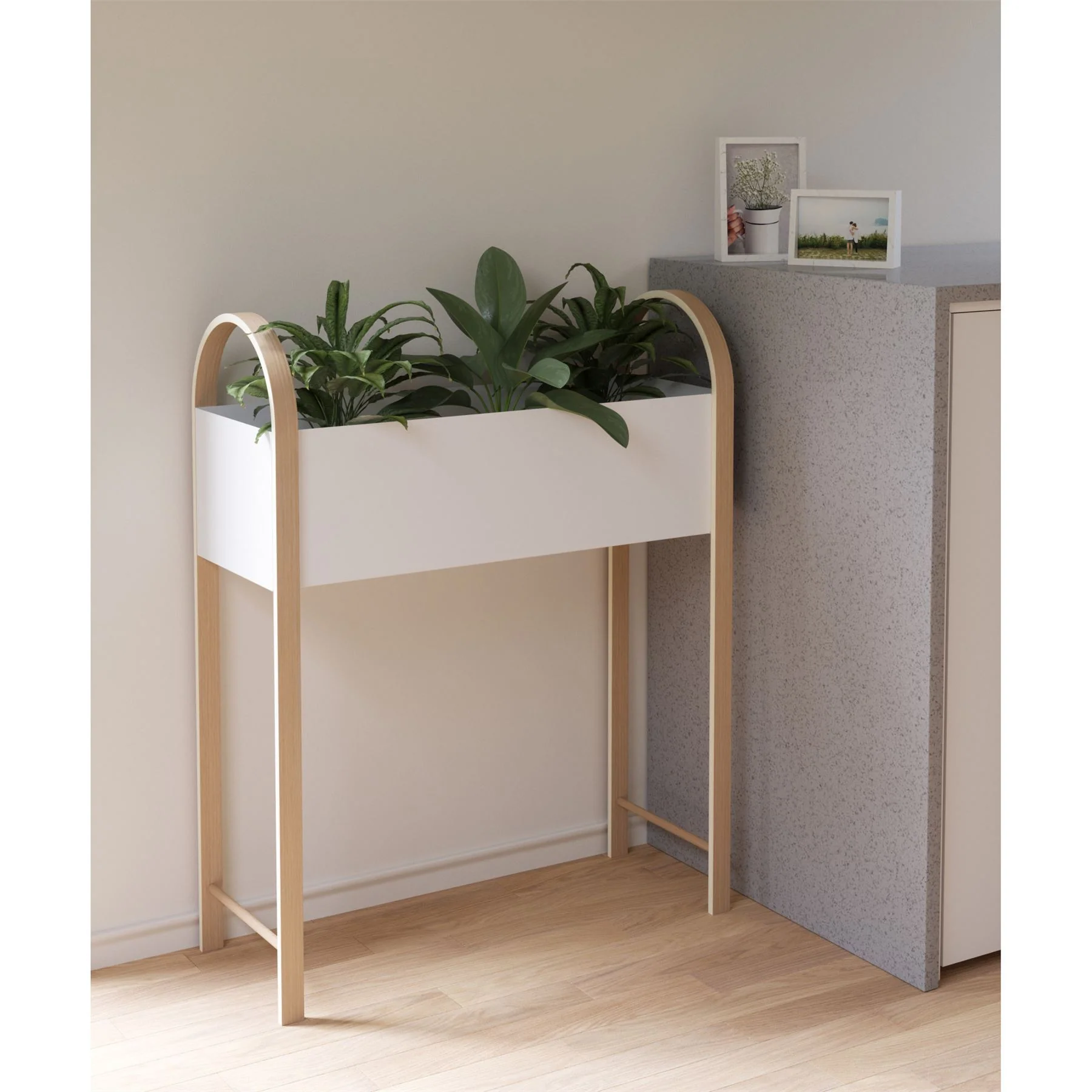 Umbra Bellwood Storage Box / Indoor Planter in White & Natural - Image 11