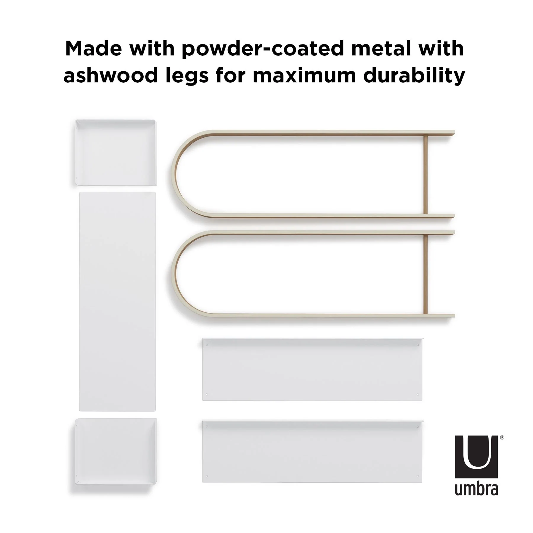 Umbra Bellwood Storage Box / Indoor Planter in White & Natural - Image 6