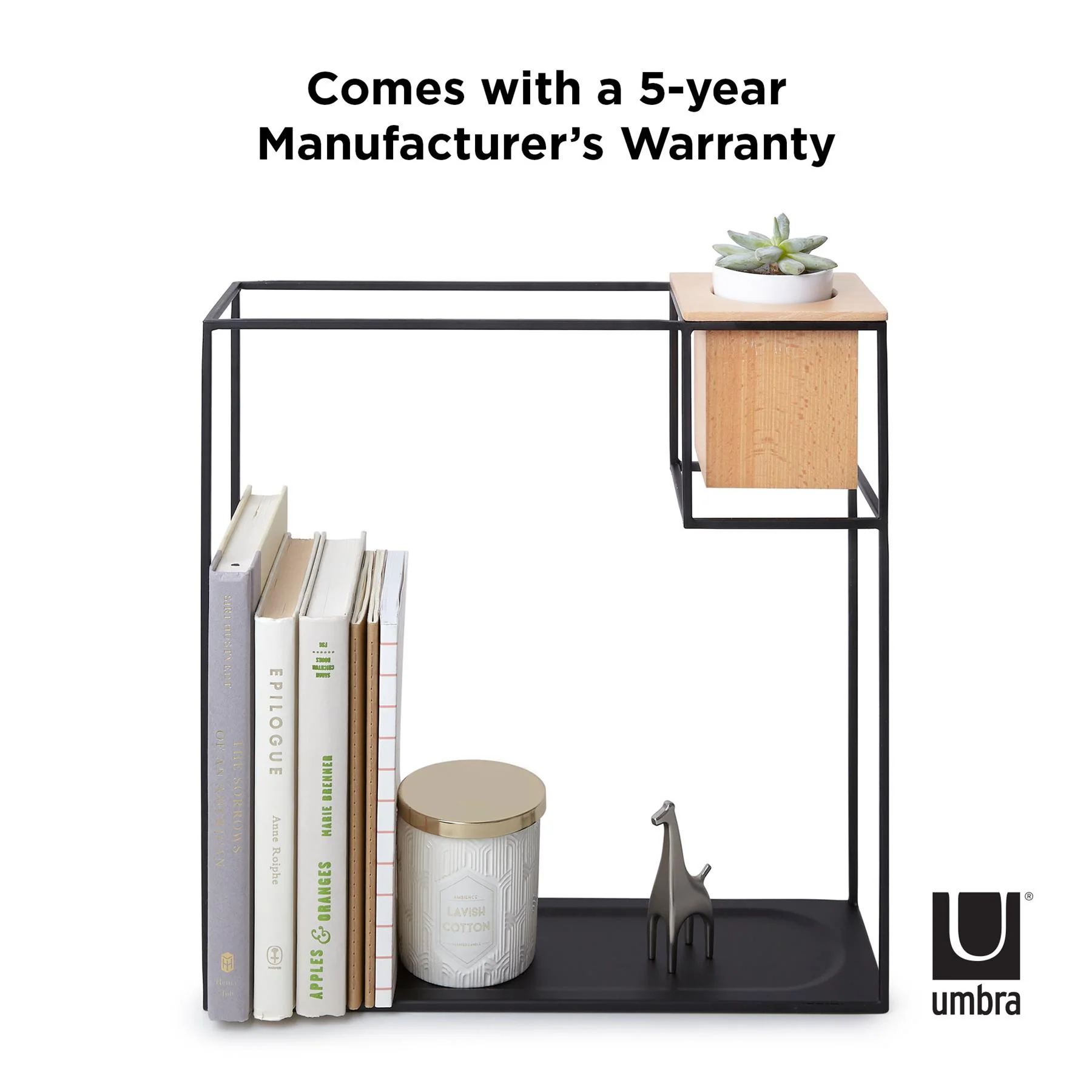 Umbra Cubist Wall Display Shelf with Wooden Container - Image 16