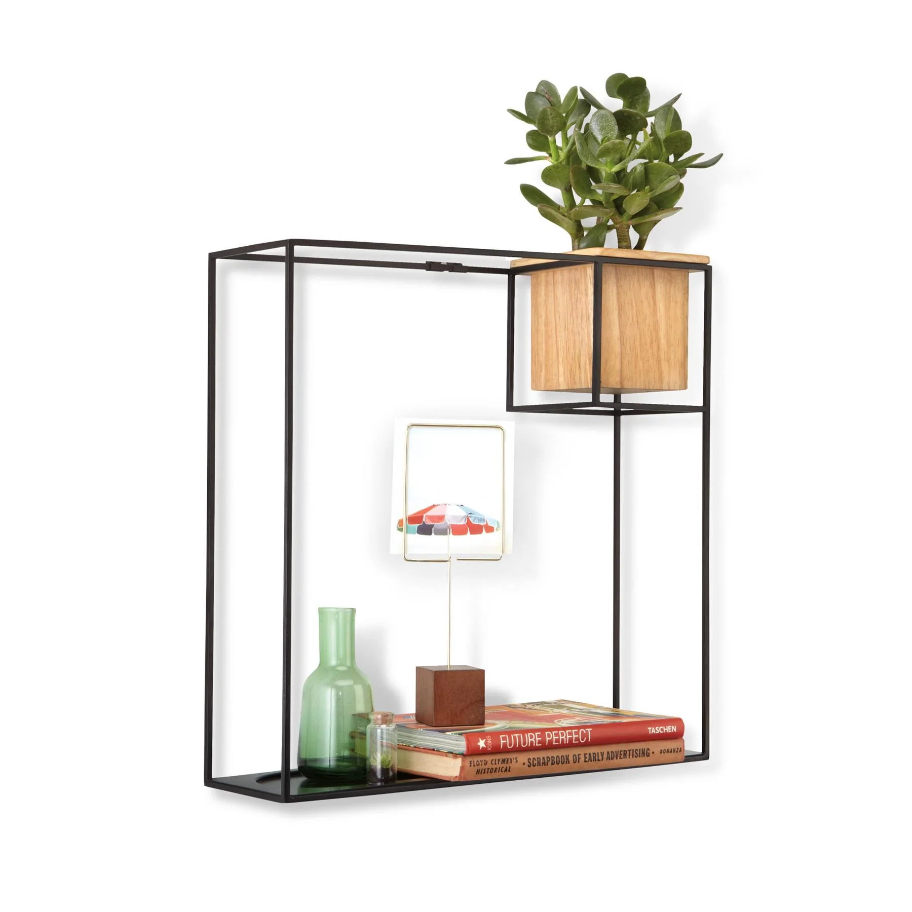 Umbra Cubist Wall Display Shelf with Wooden Container - Image 19