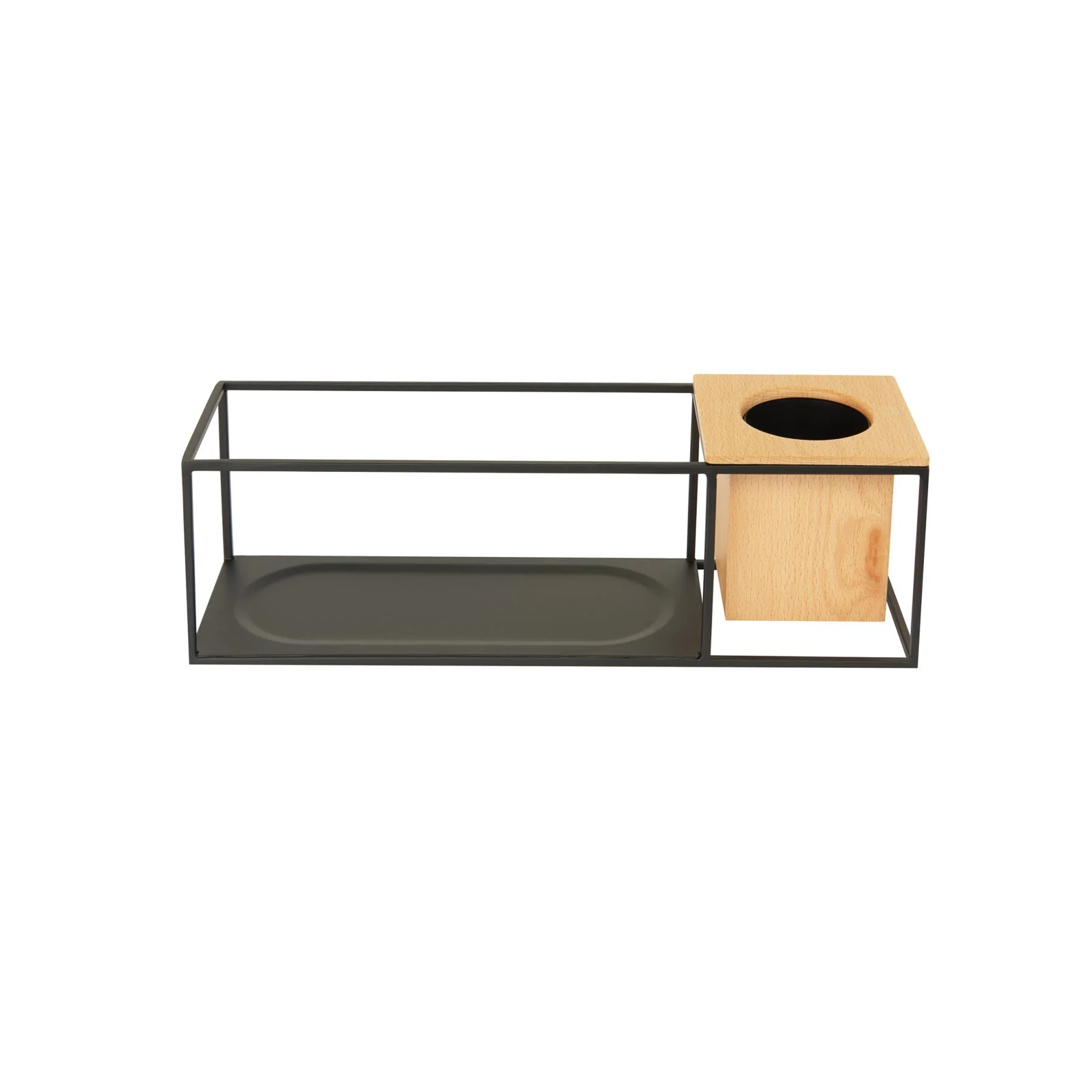 Umbra Cubist Wall Display Shelf with Wooden Container - Image 6