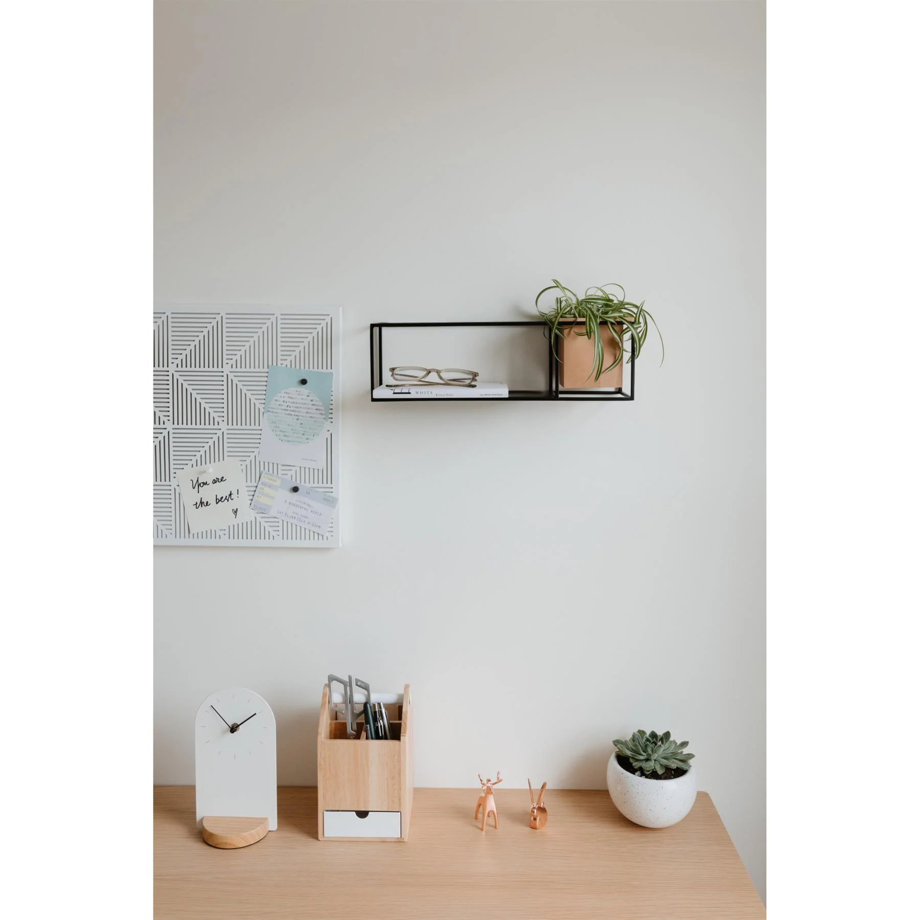 Umbra Cubist Wall Display Shelf with Wooden Container - Image 7