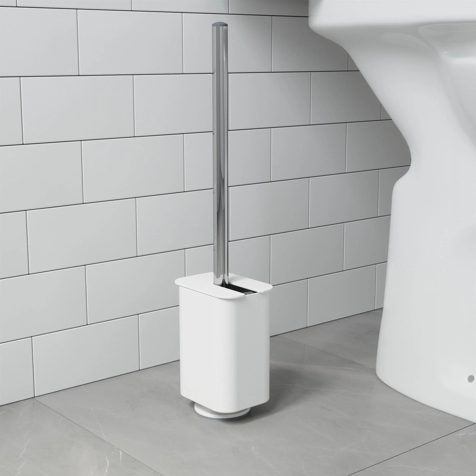 Umbra Flex Sure-Lock White Toilet Brush - Image 4