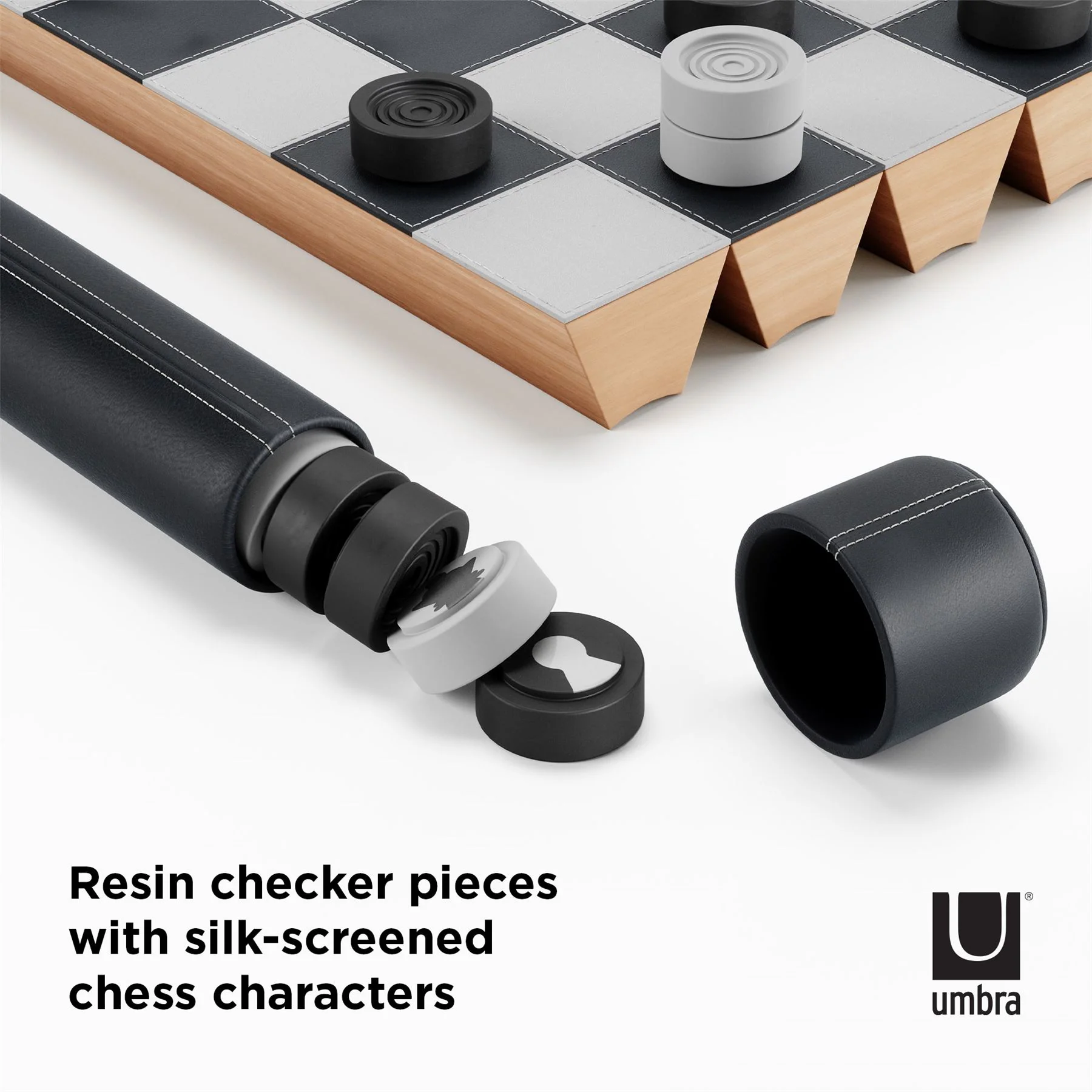 Umbra Rolz Chess/Checkers Travel Gameboard Set - Image 3